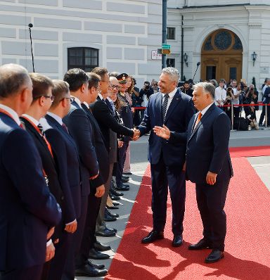 Am 28. Juli 2022 empfing Bundeskanzler Karl Nehammer (l.) den ungarischen Ministerpräsident Viktor Orban (r.).