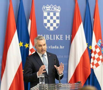 Am 23. November 2022 reiste Bundeskanzler Karl Nehammer (im Bild) zu einem Arbeitsbesuch nach Zagreb.