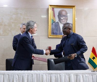 Am 26. April 2023 reiste Bundeskanzler Karl Nehammer zu einem Arbeitsbesuch nach Ghana.