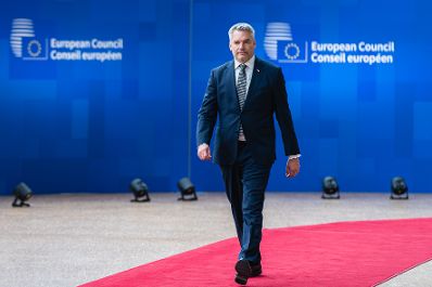 Am 29. Juni 2023 nahm Bundeskanzler Karl Nehammer (im Bild) am EU-Gipfeltreffen der Staats- und Regierungschefs teil.