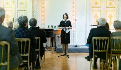 Am 12. Dezember 2022 lud Bundesministerin Karoline Edtstadler (im Bild) zum Klangwelten Konzert in das Bundeskanzleramt ein.