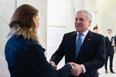Am 17. Jänner 2023 reiste Bundesministerin Karoline Edtstadler (l.) zu einem Arbeitsbesuch nach Rom. Im Bild mit dem stellvertretenden Ministerpräsident und Außenminister Antonio Tajani (r.).