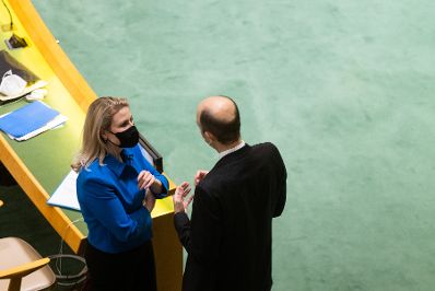 Am 14. März 2022 reiste Bundesministerin Susanne Raab (im Bild) zur Weltfrauenkonferenz nach New York.