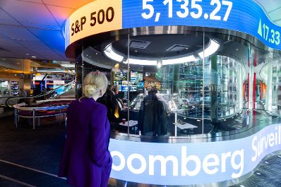 Am 12. März 2024 besuchte Bundesministerin Susanne Raab (im Bild) im Zuge eines mehrtägigem Arbeitsbesuches in New York das Medienunternehmen Bloomberg.