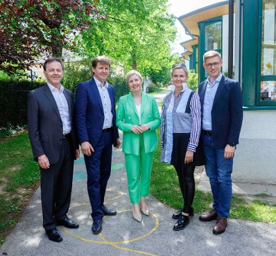 Am 29. April 2024 besuchte Bundesministerin Susanne Raab im Rahmen ihres Bundesländertages im Burgenland den Pfarrkindergarten der Stadtgemeinde Oberpullendorf.