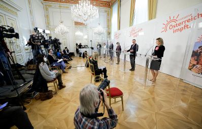 Am 11. Jänner 2021 fand eine Pressekonferenz zum Thema Initiative "Österreich impft“.