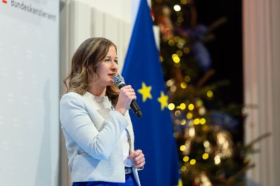 Am 28. November 2023 überreichte Staatssekretärin Claudia Plakolm (im Bild) den Österreichischen Jugendpreis 2023.