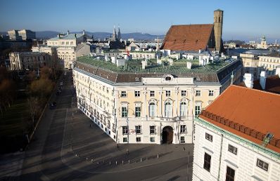Österreichisches Bundeskanzleramt am Ballhausplatz in Wien.