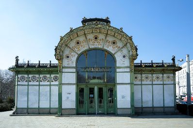Im Bild der Otto Wagner Pavillon Karlsplatz in Wien. Schlagworte: Otto Wagner, Pavillon, Karlsplatz, Architektur